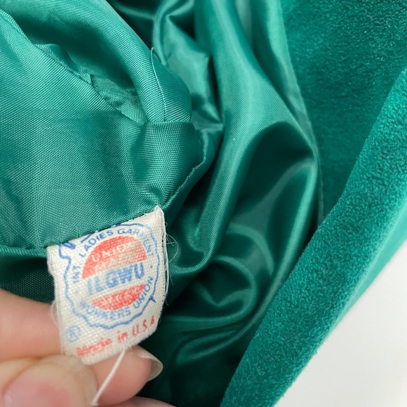 Vintage Emerald Green Faux Suede Blazer - Picture 14 of 16